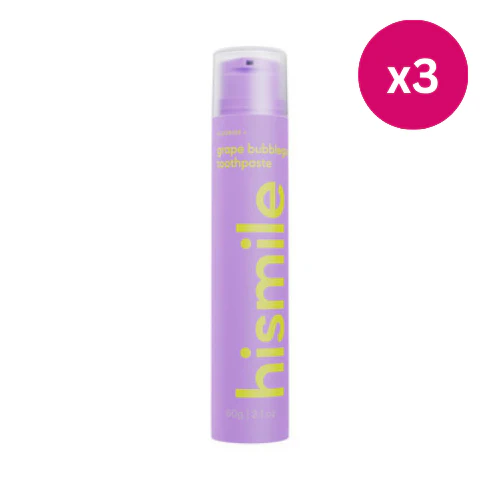 Hismile Grape Bubblegum Toothpaste x3