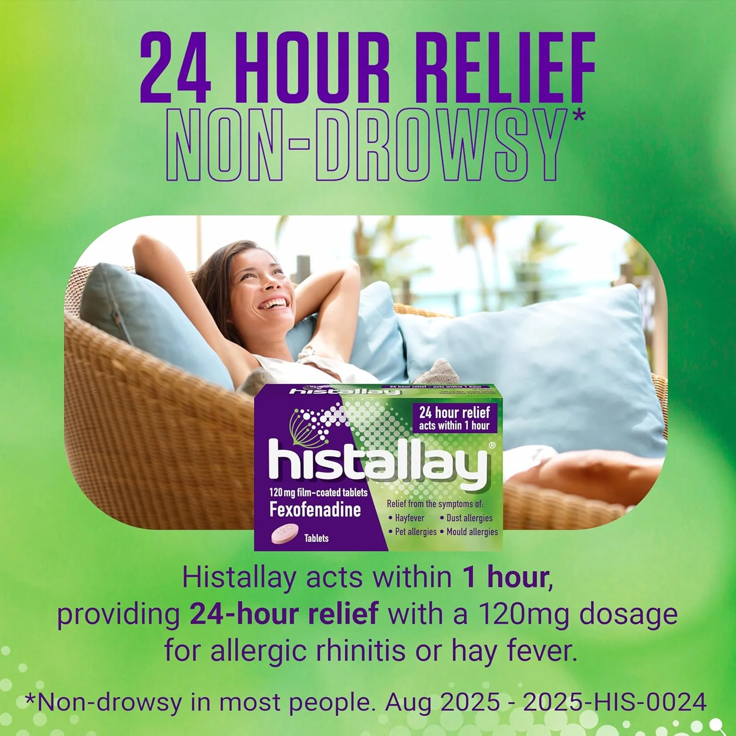 Histallay 120mg 30 Tablets x3 - Image 2