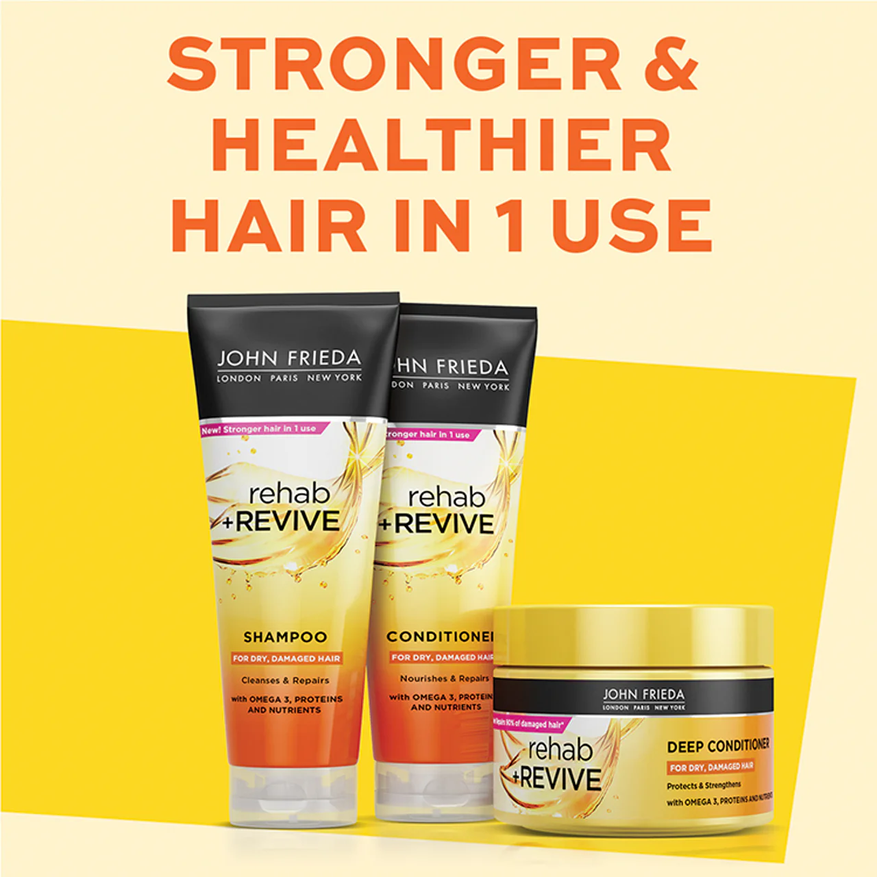 John Frieda Rehab & Revive Shampoo 250ml - Image 3