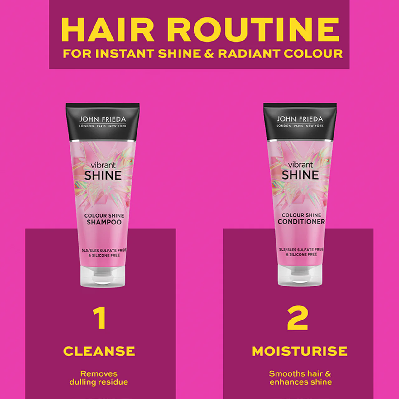 John Frieda Vibrant Shine Shampoo 250ml - Image 3