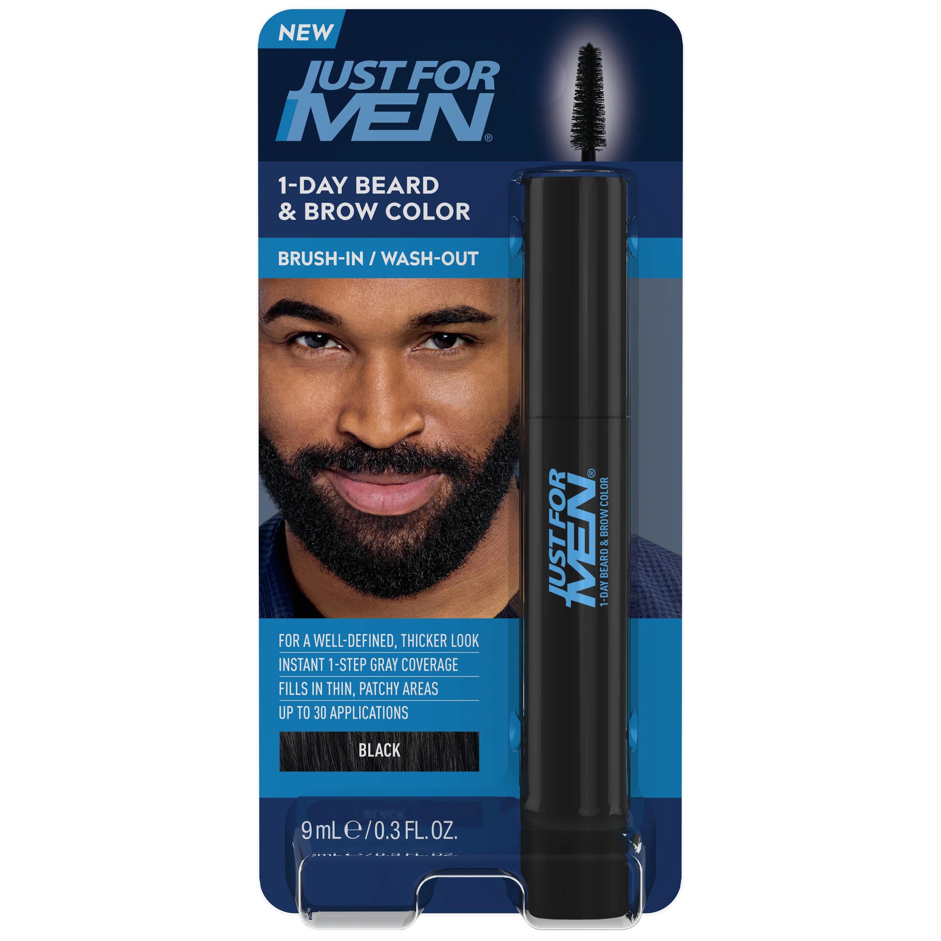 Just For Men 1-Day Beard & Brow Colour Real Black 9ml