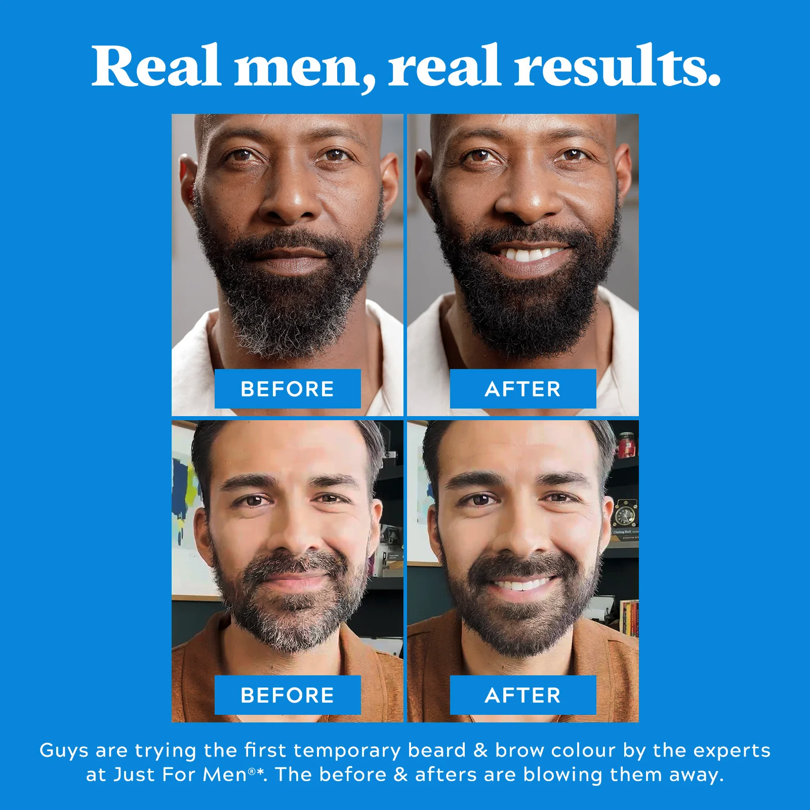 Just For Men 1-Day Beard & Brow Colour Real Black 9ml - Image 5