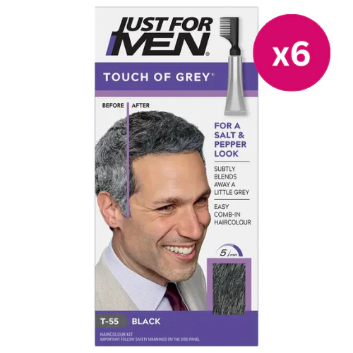 Just For Men Touch of Grey Black T-55 x 6