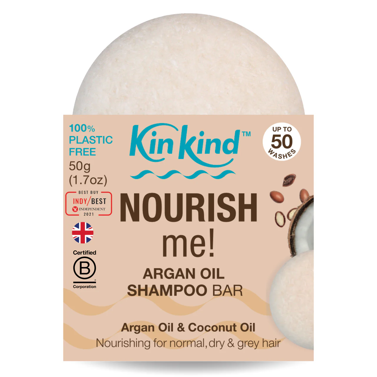 KinKind NOURISH me! Shampoo Bar Argan 50g