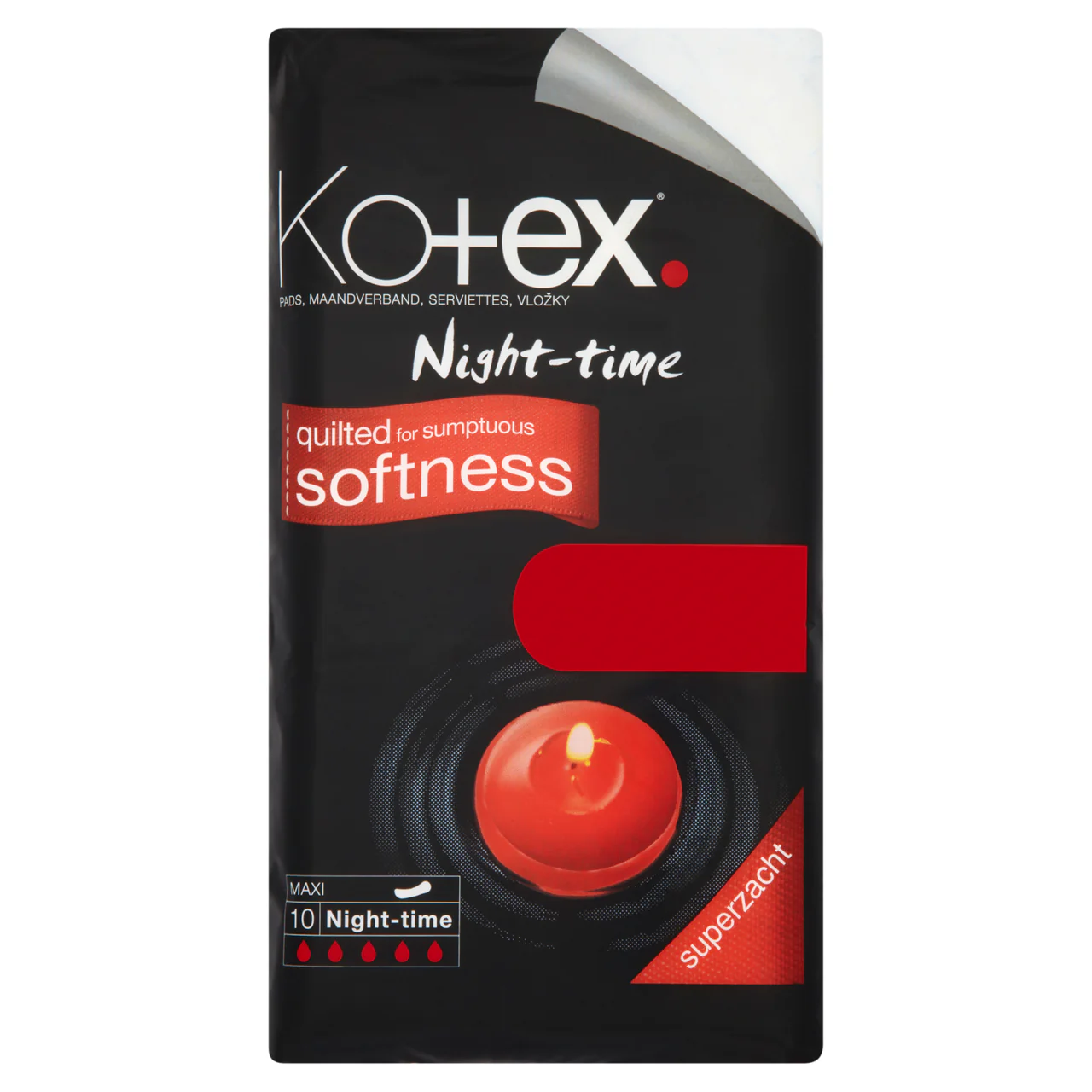 Kotex Maxi Night Time Pads 10 Pads