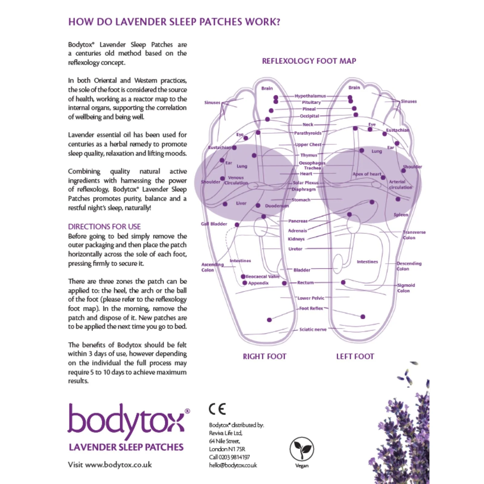 Lavender Sleep Foot Patches Box of 10 - Image 2