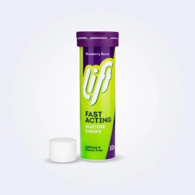 Lift Glucose Chews Blueberry Tube 10