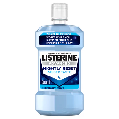 Listerine Advanced Nightly Reset Mouthwash Midnight Mint 500ml