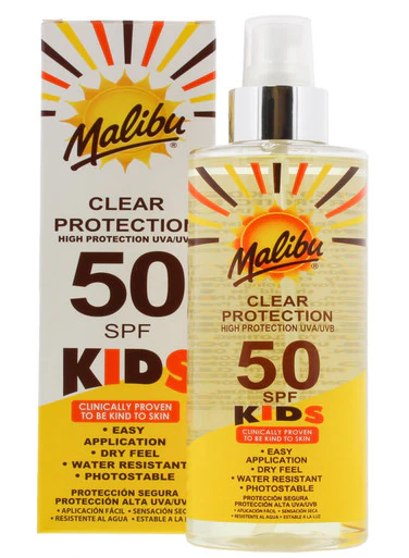 Malibu Kids Clear Protection Spray SPF50 250ml