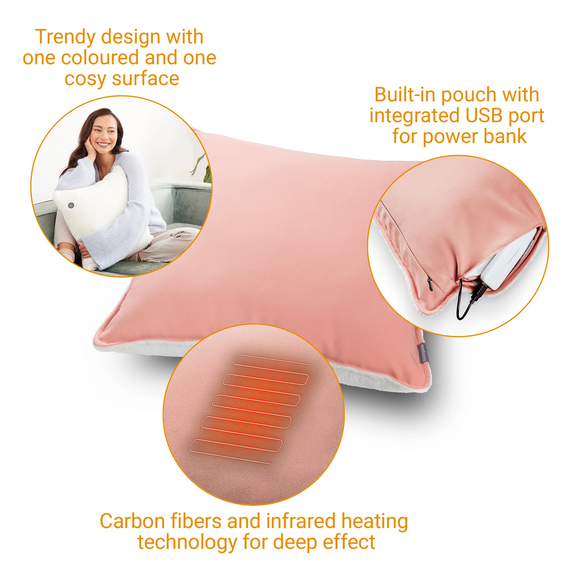 Medisana HC 100 Heated Cushion Line Rose - Image 3
