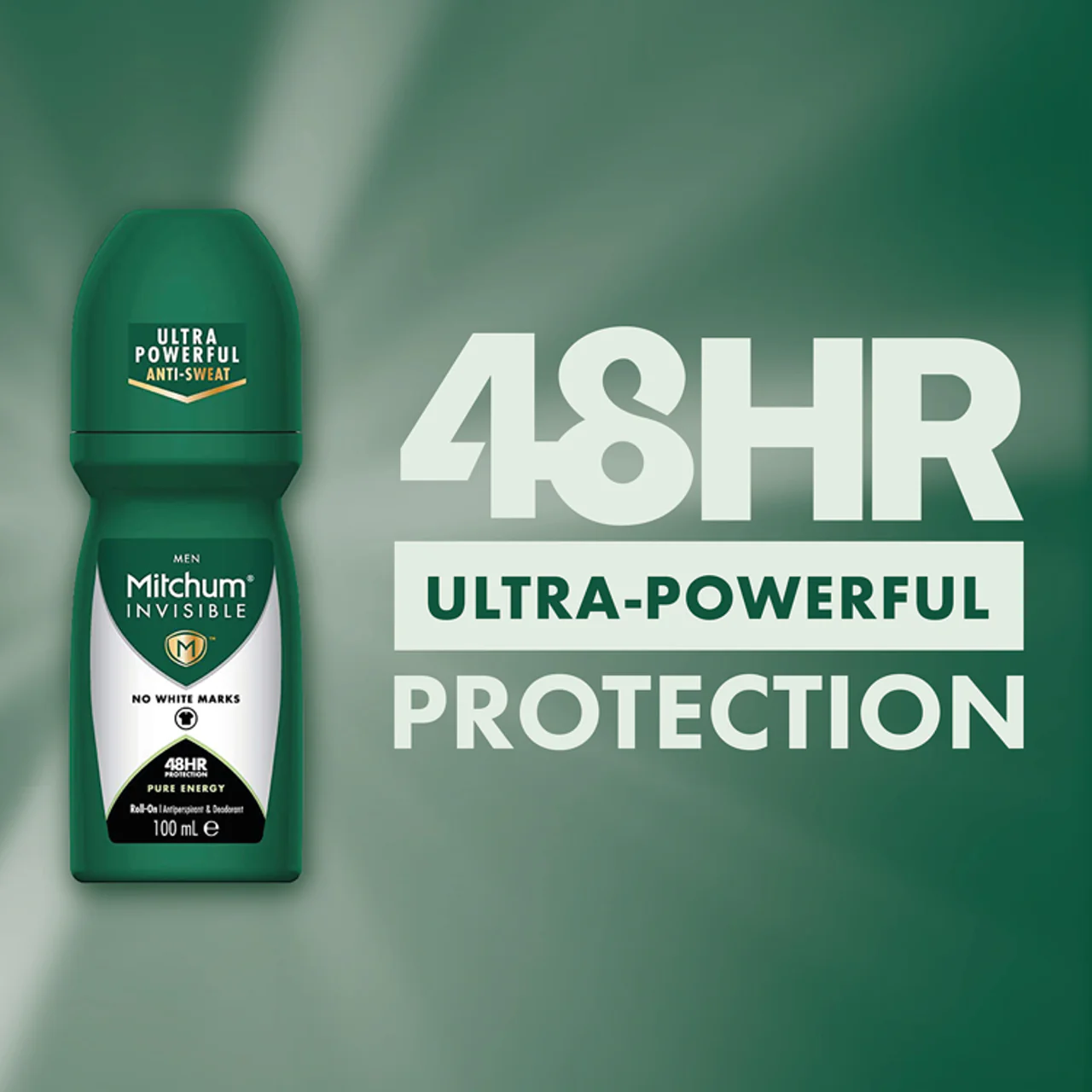 Mitchum Invisible Men Roll On Pure Energy 100ml - Image 3