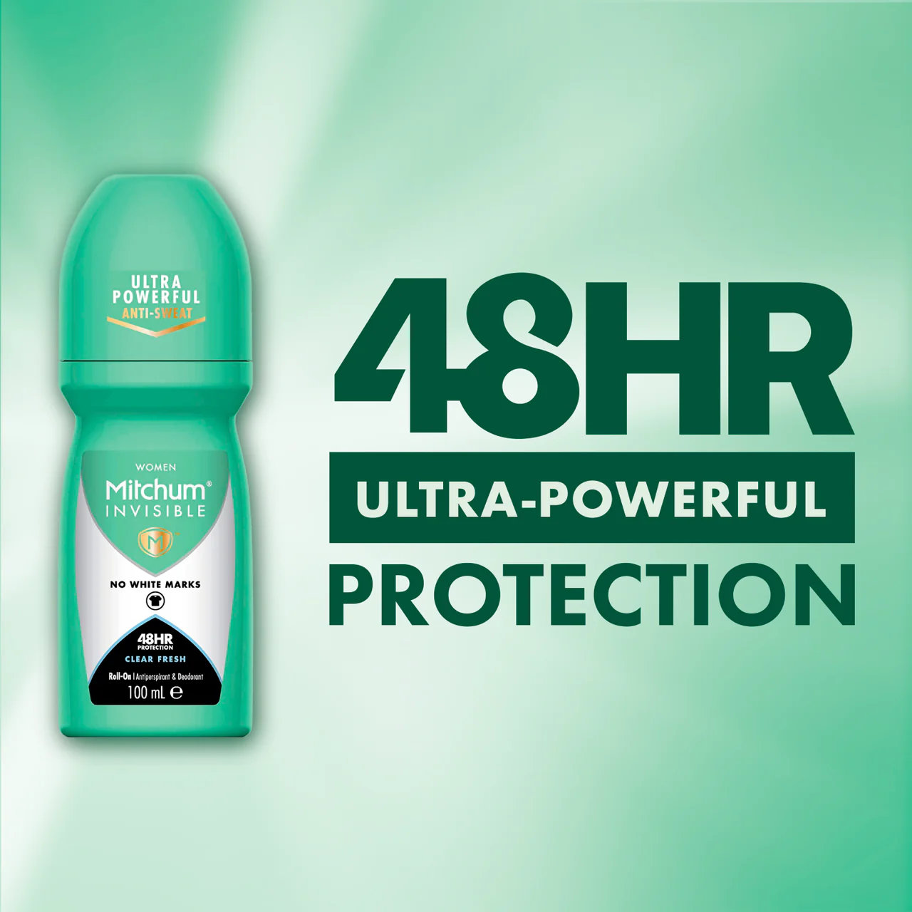 Mitchum Invisible Roll On Clear Fresh 100ml - Image 3