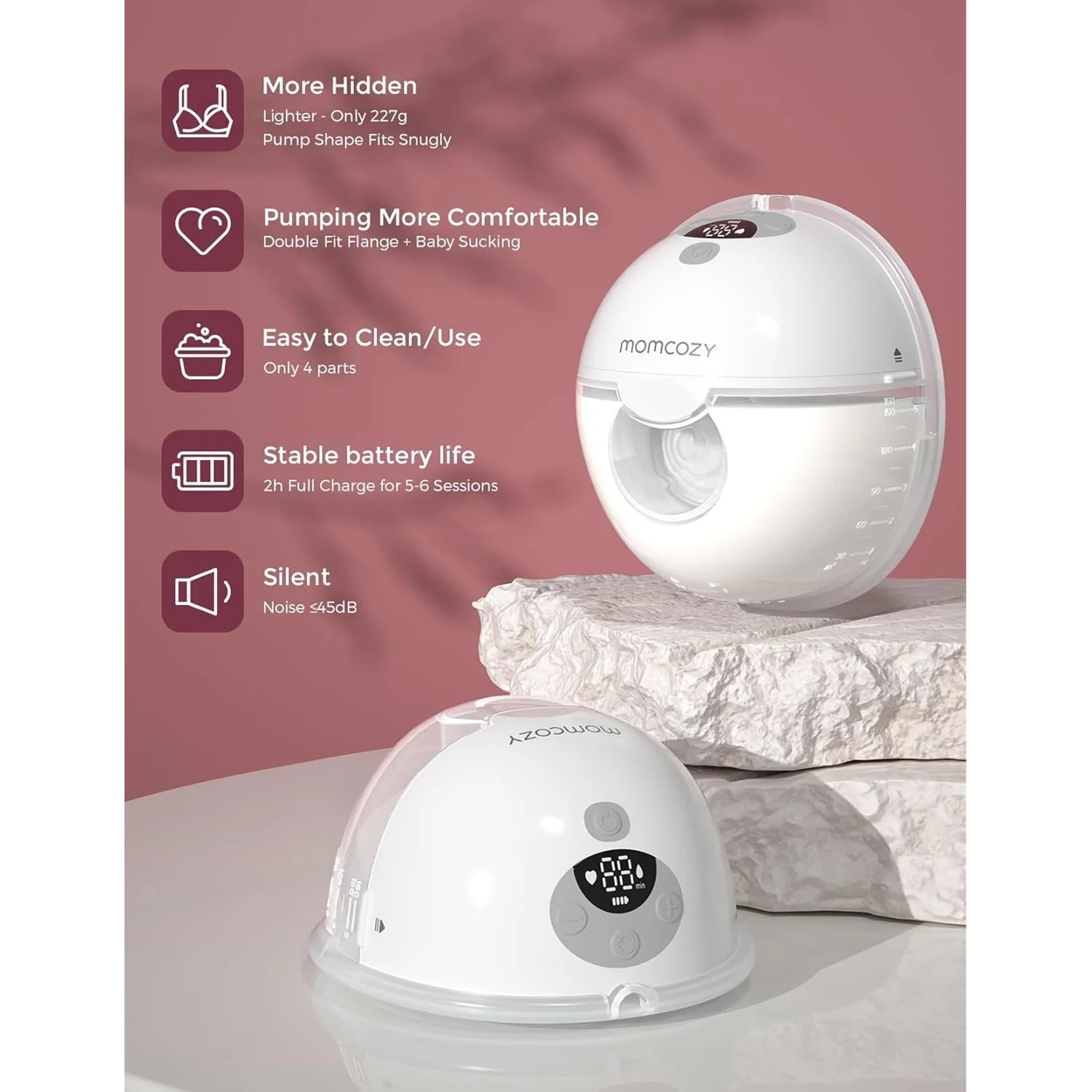 Momcozy Double M5 Wearable Electric Breast Pump - Image 2