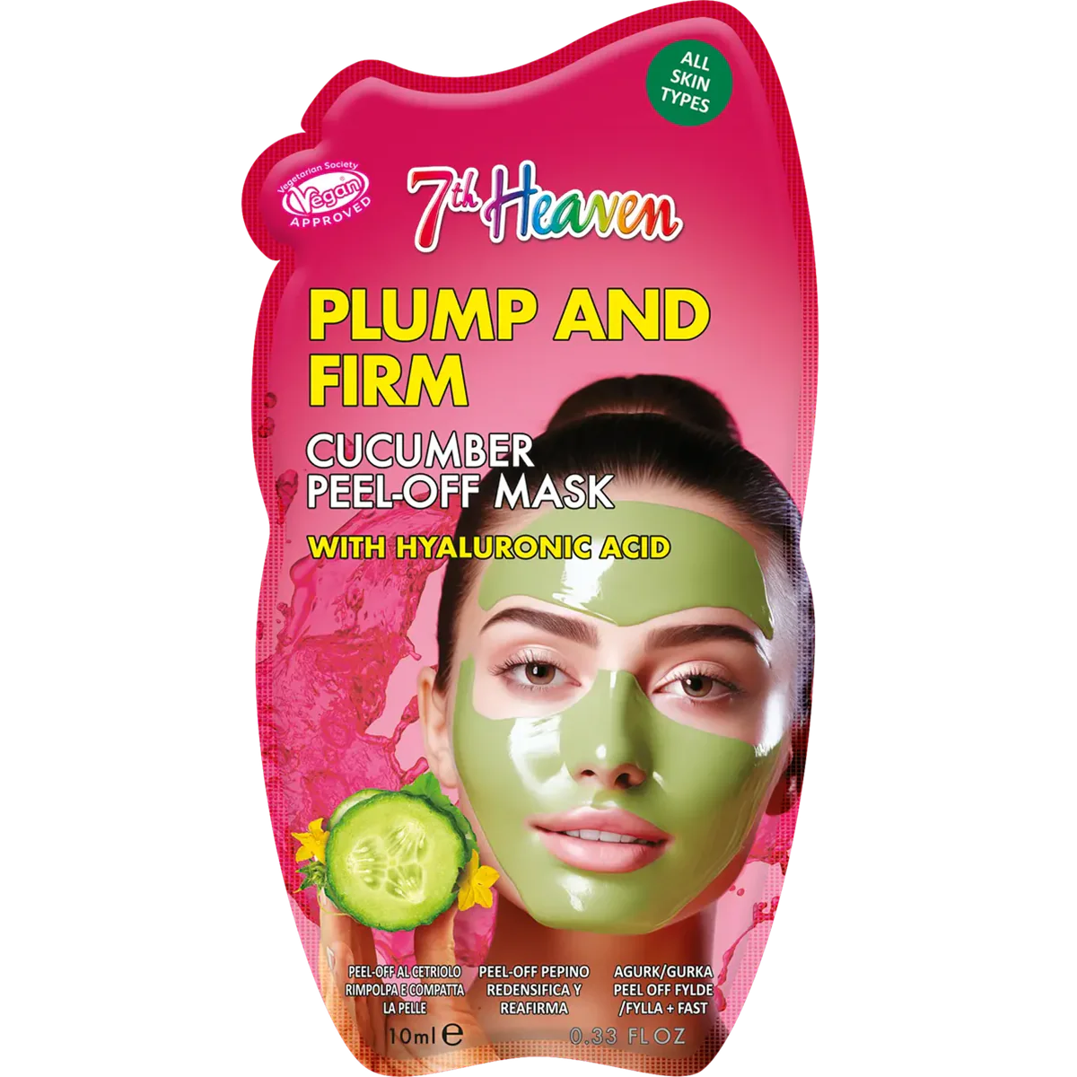 Montagne Jeunesse Cucumber Peel-Off Face Mask with Hyaluronic Acid 10ml