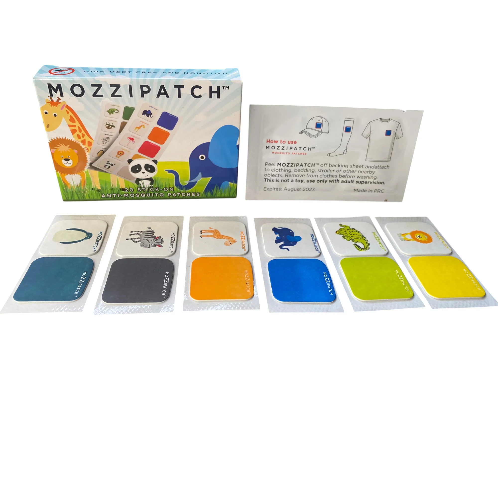 Mozzipatch 20 Stick on Anti-Mosquito Patches (Animal Adventure) - Image 2