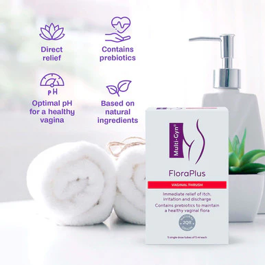 Multi-Gyn FloraPlus Vaginal Thrush Treatment Gel 5 x 5ml Tubes - Image 4