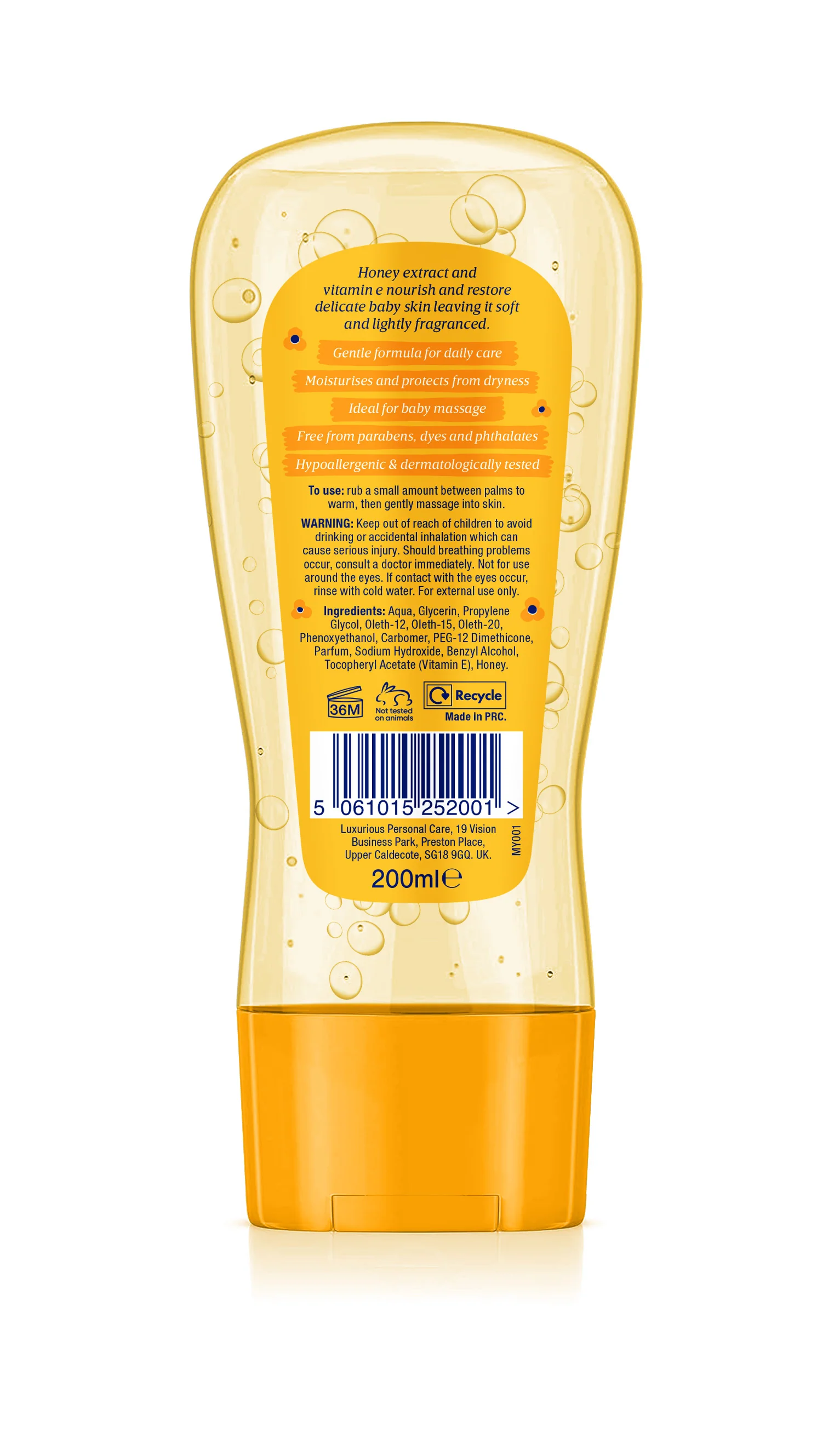 My Little Miracle Oil Gel Honey & Vitamin E 200ml - Image 2