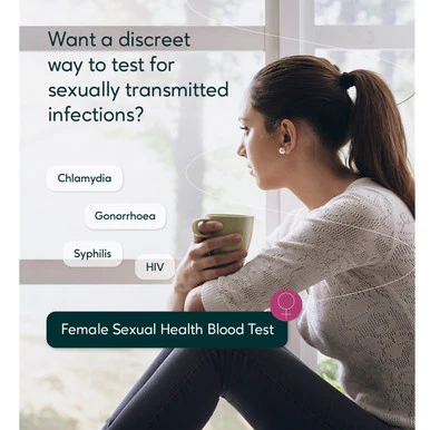 MyHealthChecked Female Sexual Health Blood & Urine Sample Collection Kit 1 Test - Image 2