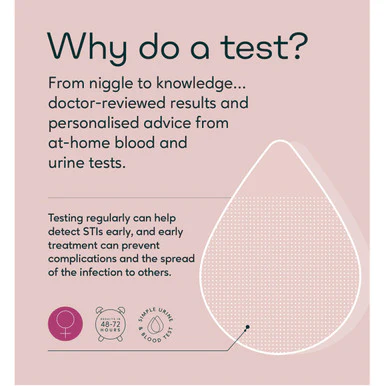 MyHealthChecked Female Sexual Health Blood & Urine Sample Collection Kit 1 Test - Image 3