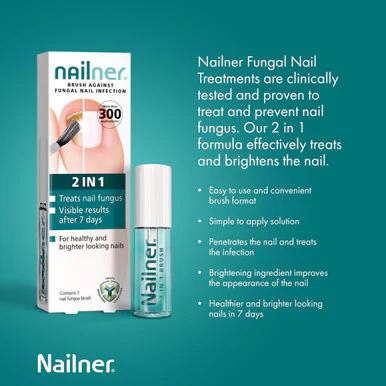 Nailner 2-in-1 Fungal Nail Treatment Brush 5ml - Image 2