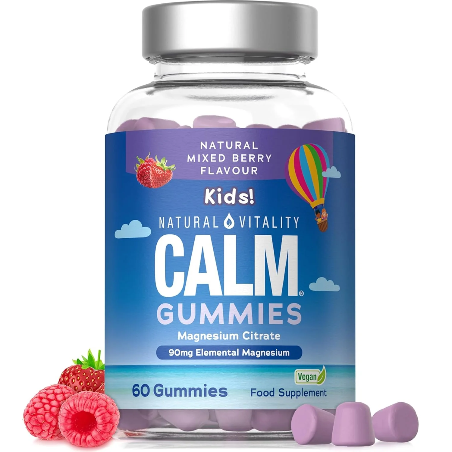 Natural Vitality Calm Kids Magnesium 90mg 60 Vegan Gummies