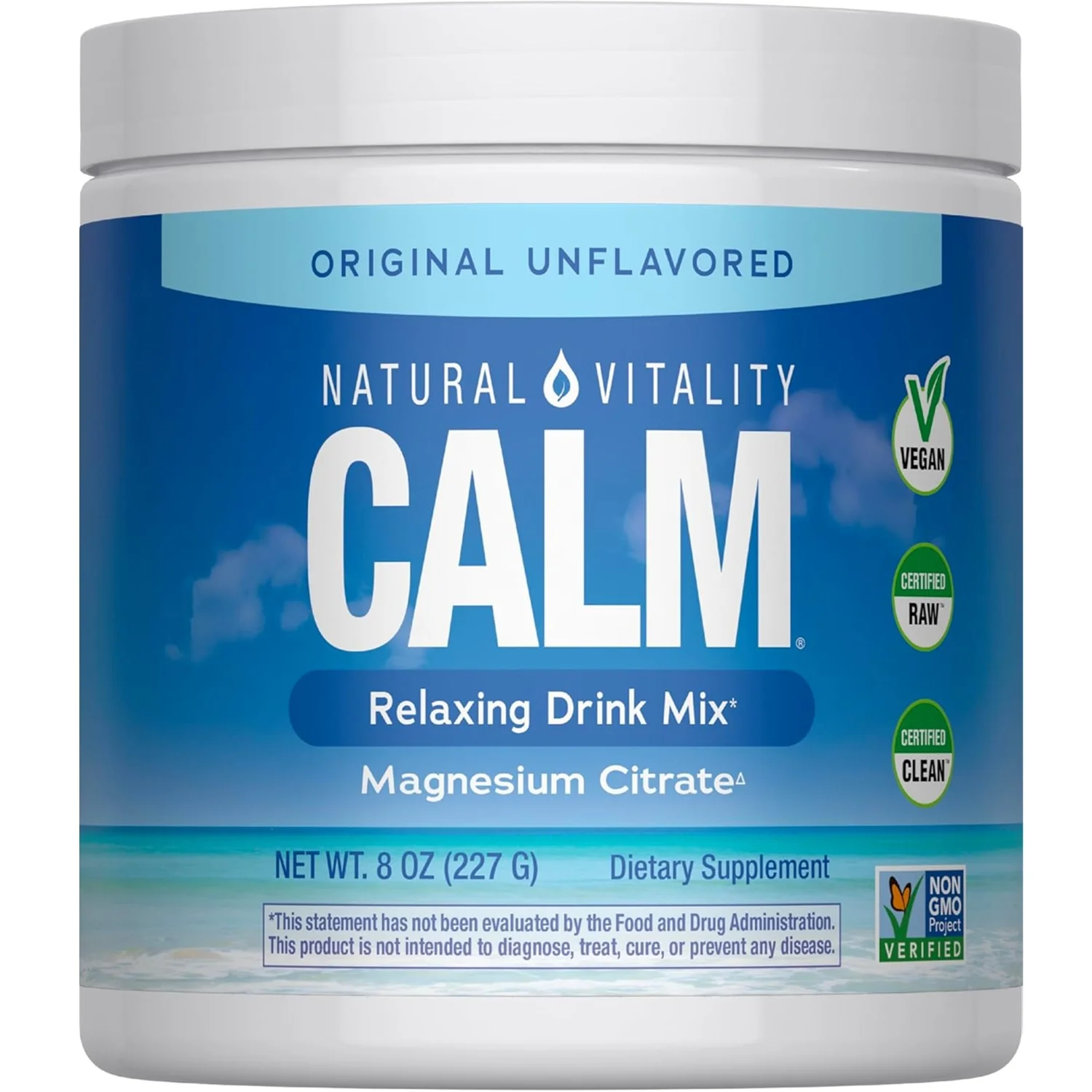 Natural Vitality Calm Relaxing Drink Mix Original Unflavoured 200g