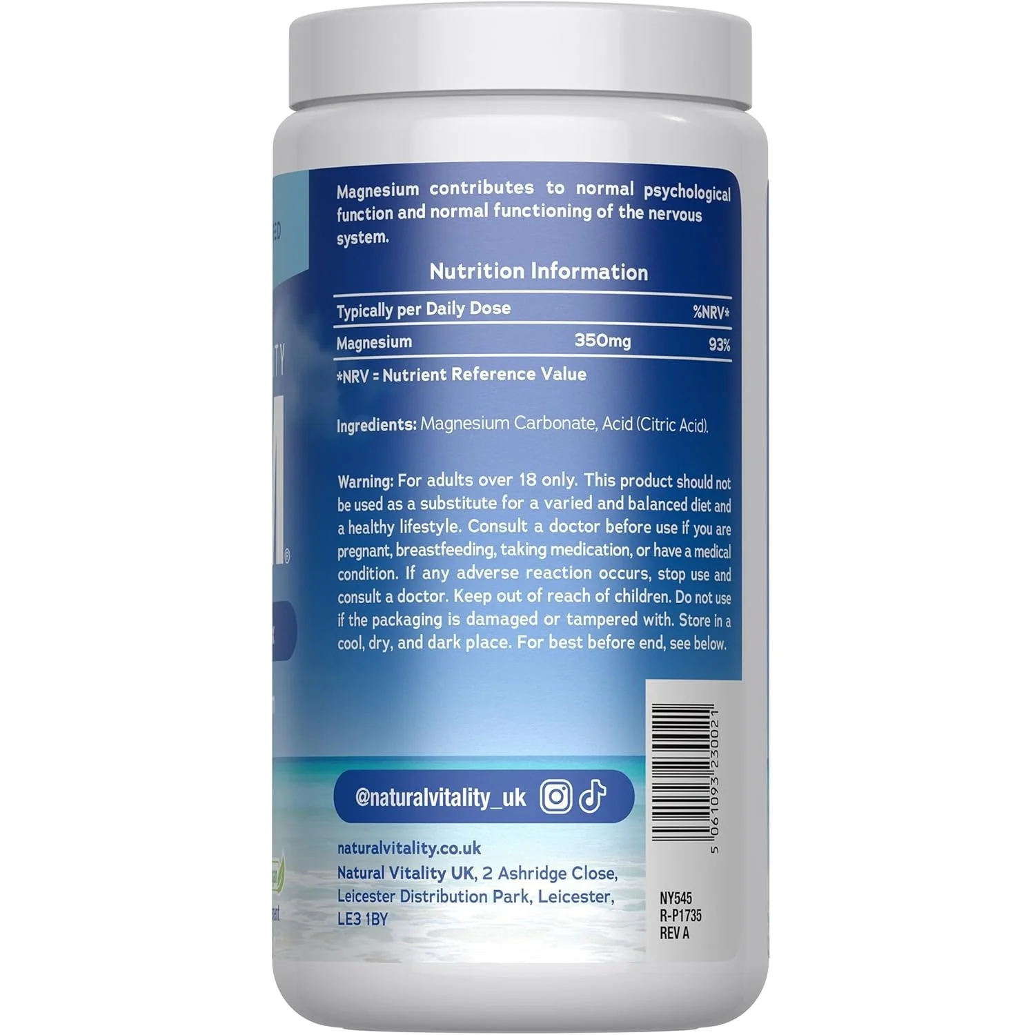 Natural Vitality Calm Relaxing Drink Mix Unflavoured 400g - Image 11