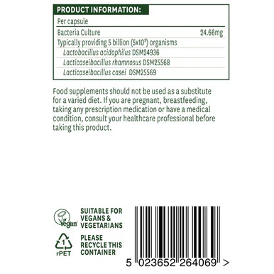 Natures Aid Acidophilus Complex 5 Billion 60 Capsules - Image 3