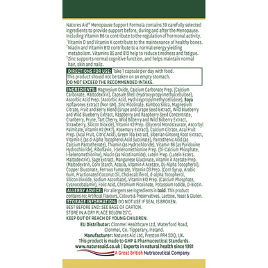 Natures Aid Menopause Support Formula 30 Capsules - Image 3