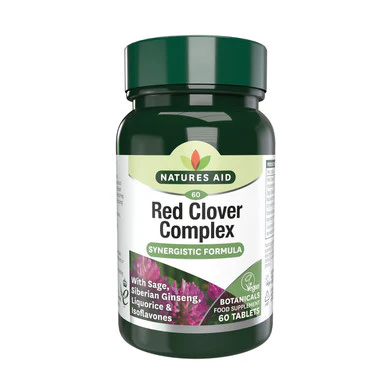 Natures Aid Red Clover Complex with Sage, Siberian Ginseng & Liquorice 60 Tablets