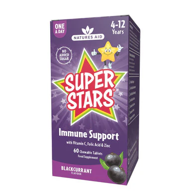 Natures Aid Super Stars Immune Chewable 60 Tablets