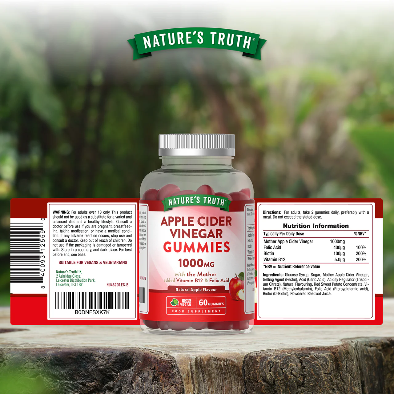 Nature's Truth Apple Cider Vinegar w/the Mother & Ginger 60 Gummies - Image 6
