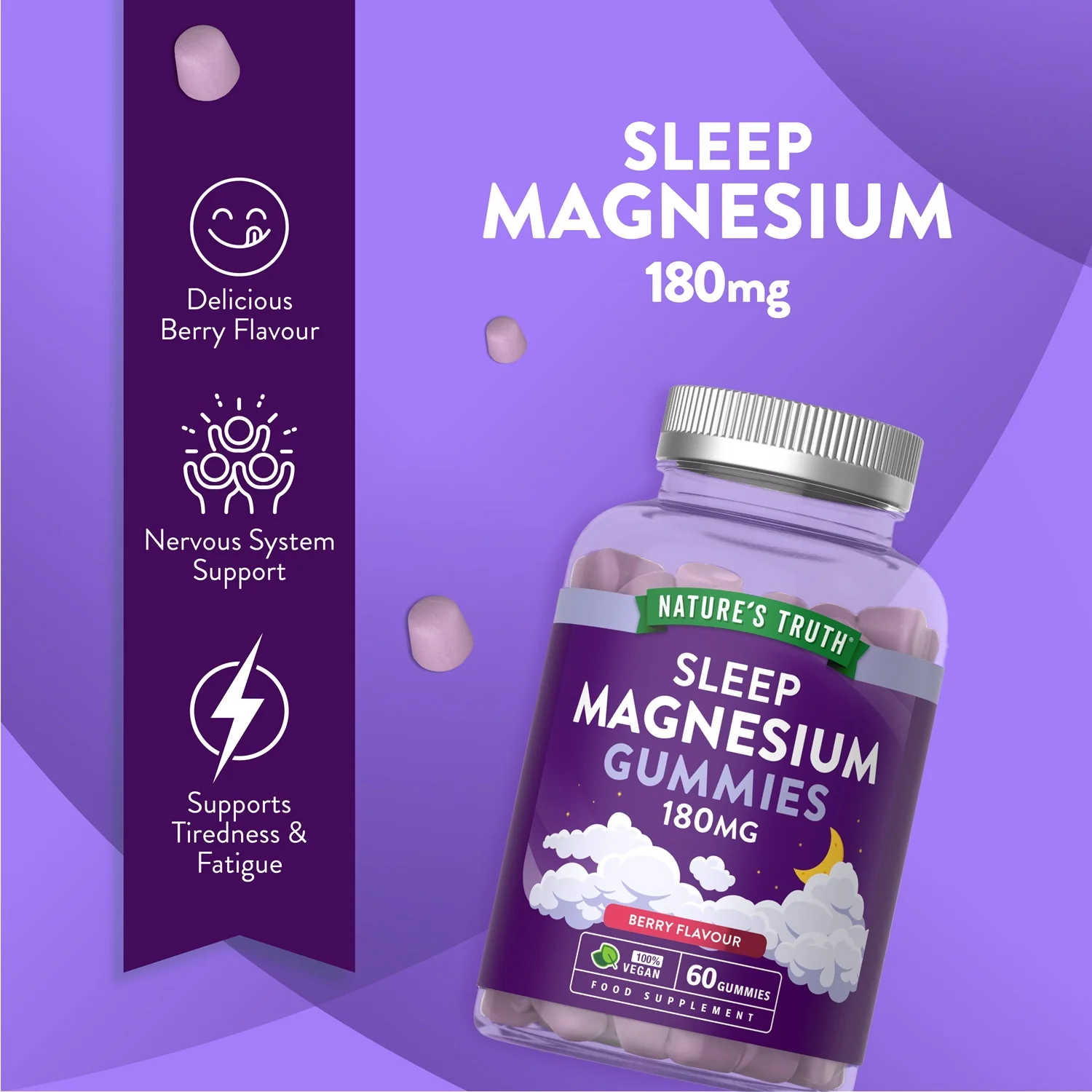 Nature's Truth Magnesium 60 Gummies - Image 2