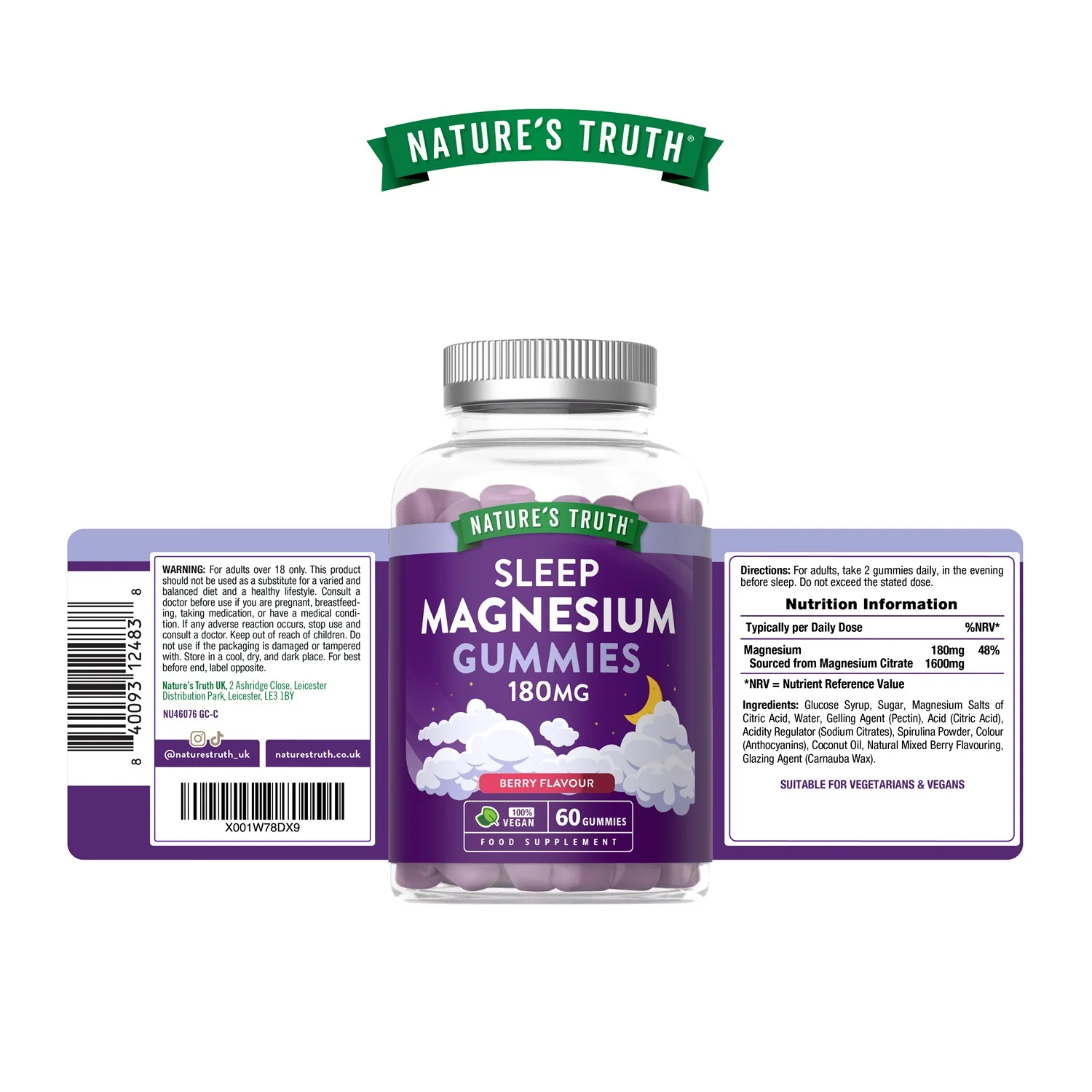 Nature's Truth Magnesium 60 Gummies - Image 3