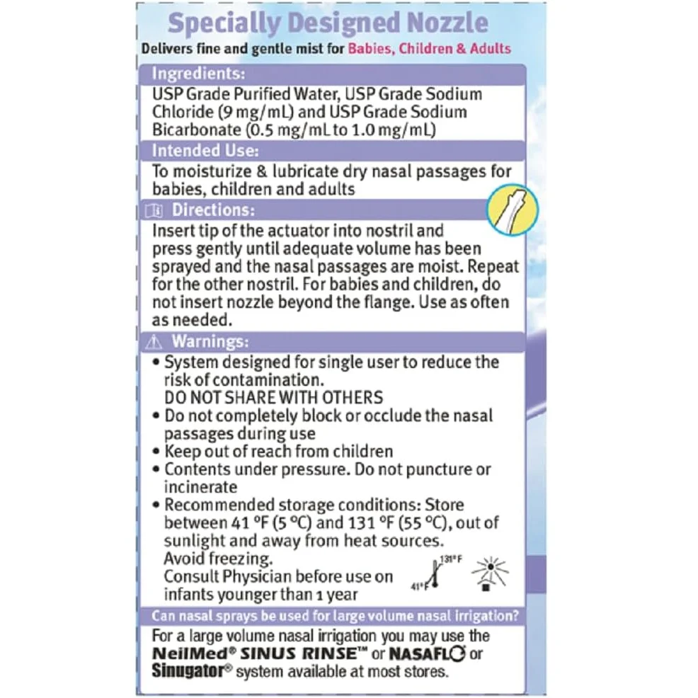 Neilmed Pediamist Isotonic Kids Saline Nasal Spray 75ml - Image 5