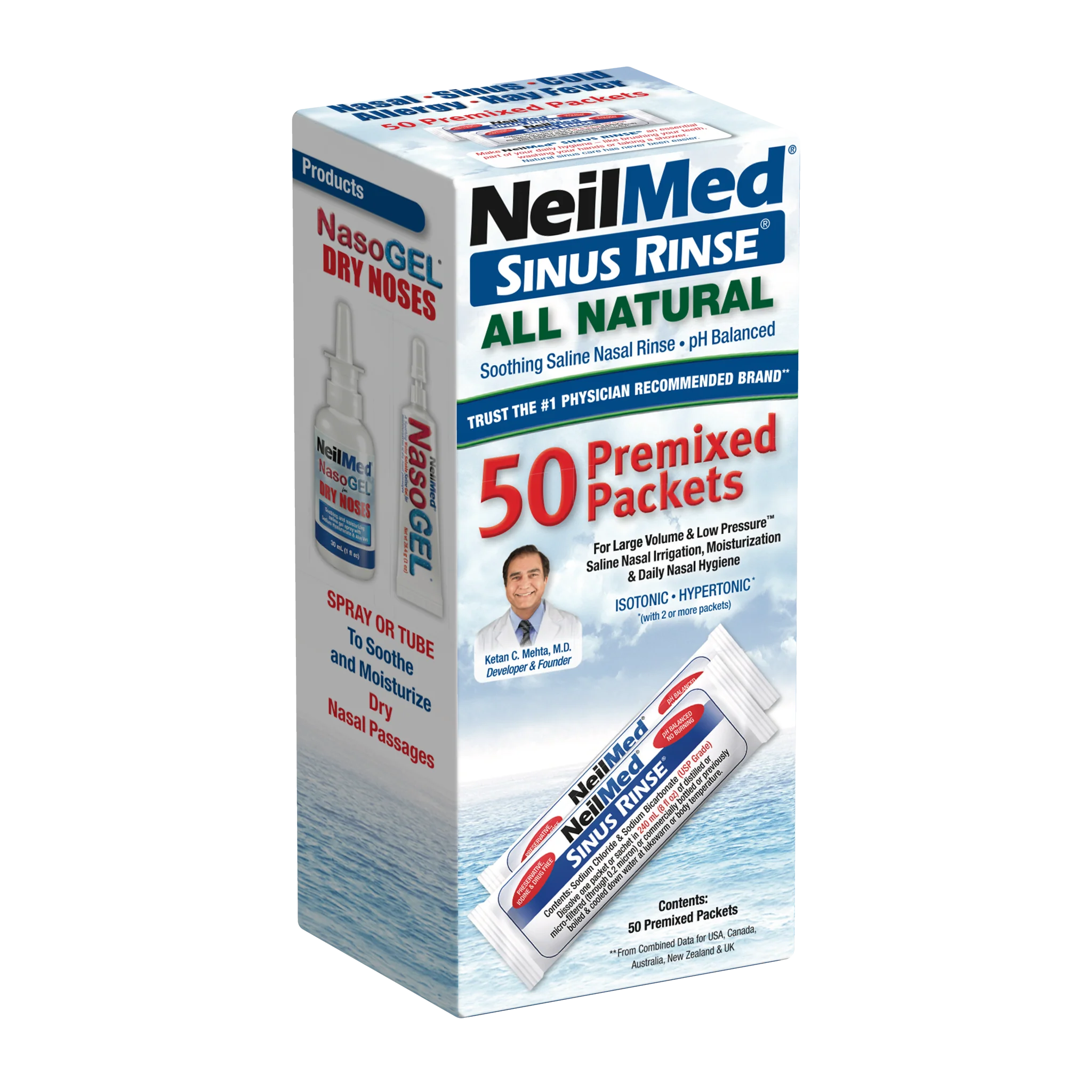 Neilmed Sinus Rinse Premixed Refill 50 Sachets - Image 2