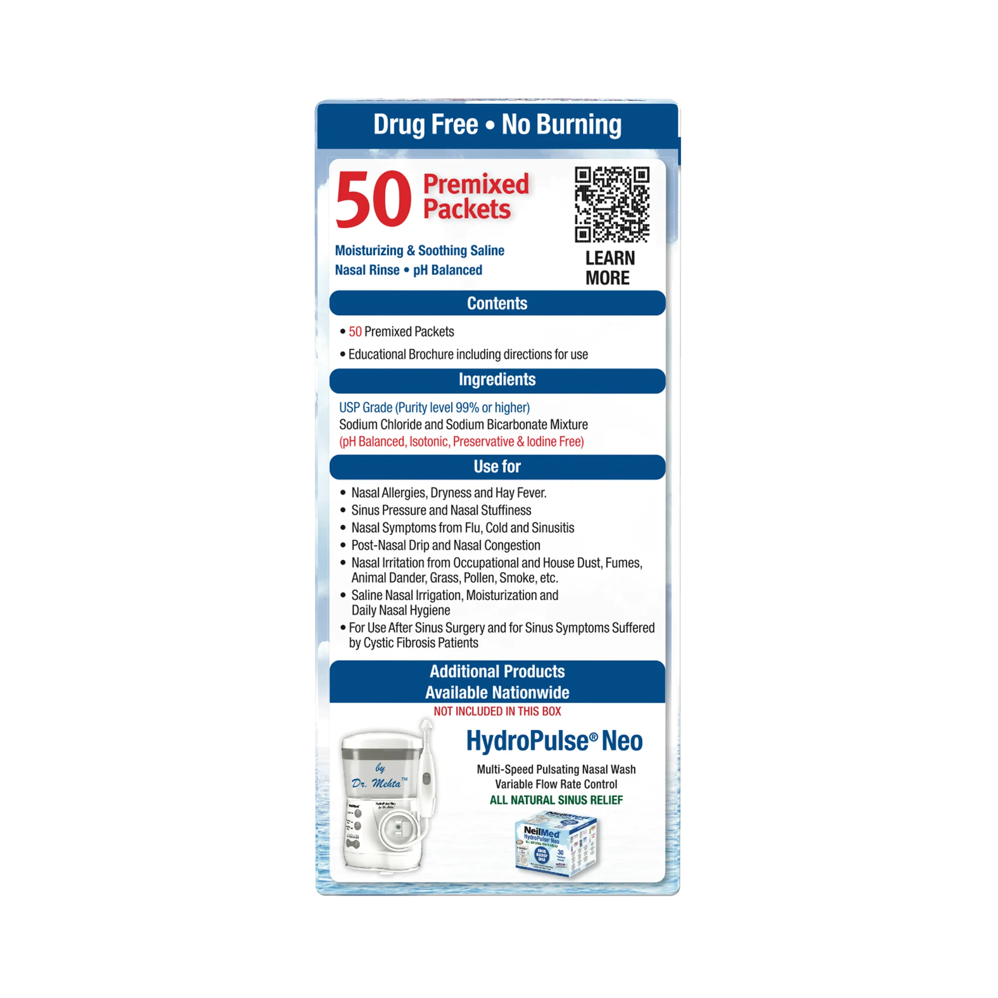 Neilmed Sinus Rinse Premixed Refill 50 Sachets - Image 4