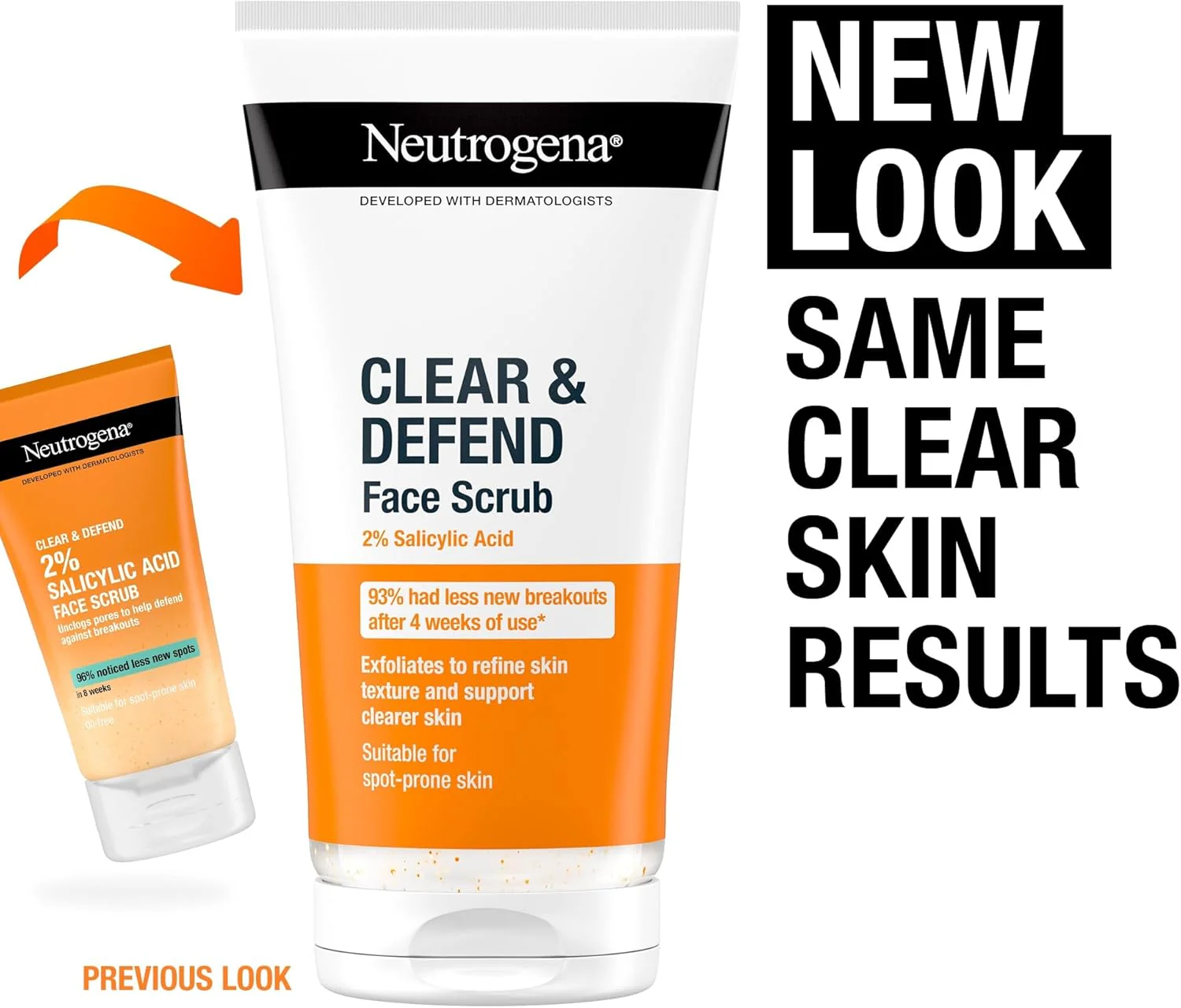 Neutrogena Clear & Defend Facial Scrub 150ml - Image 3