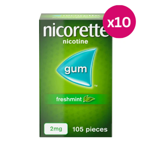 Nicorette Freshmint Gum 2mg 105 Pieces x 4