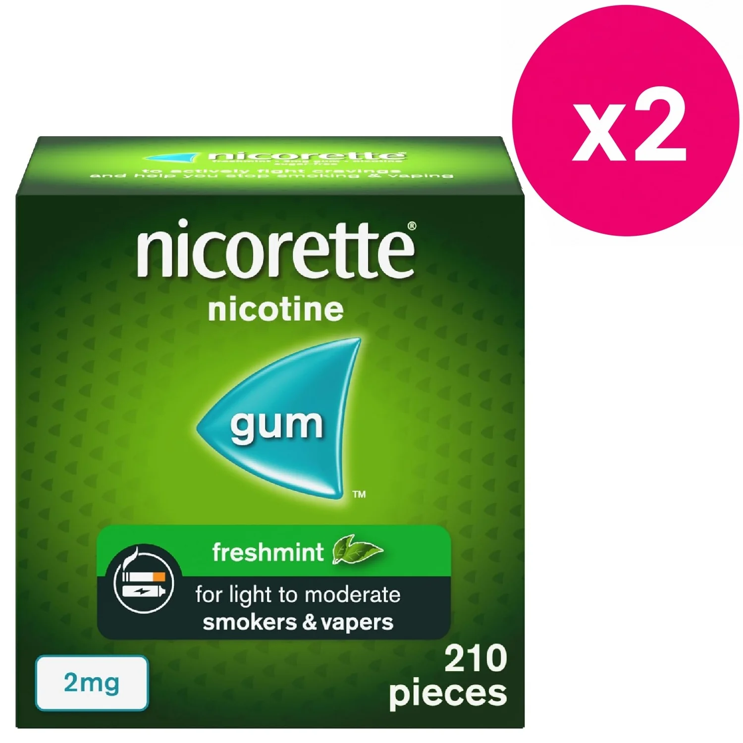 Nicorette Freshmint Gum 2mg 210 Pieces - Image 8