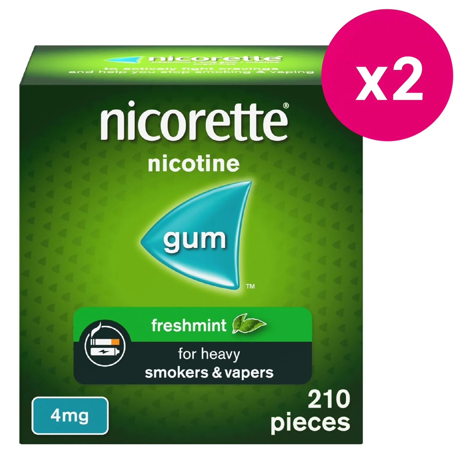 Nicorette Freshmint Gum 4mg 210 Pieces - Image 3