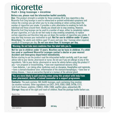 Nicorette Fruit Lozenge 2mg 160 Pack - Image 4