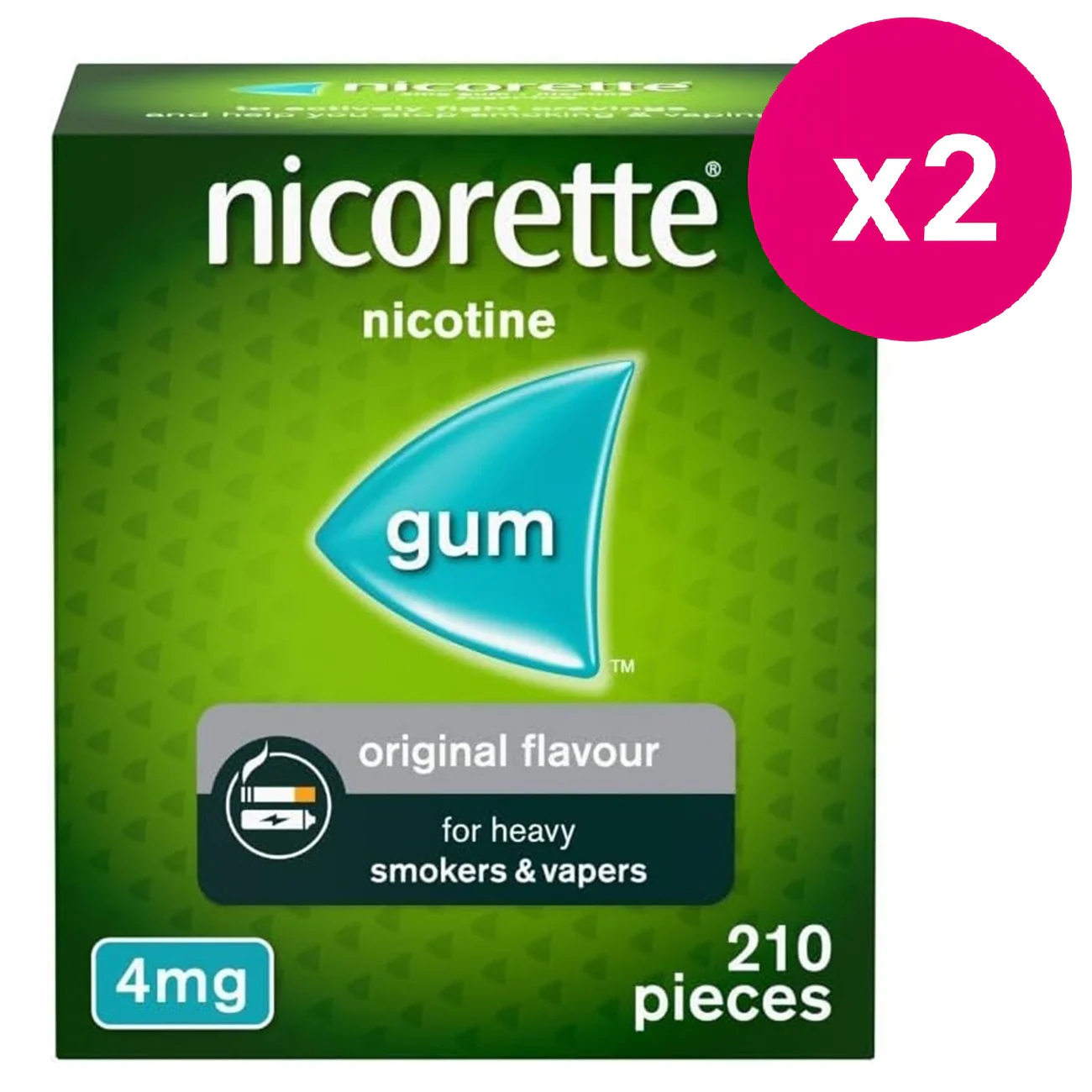Nicorette Original Gum 4mg 210 Pieces - Image 4