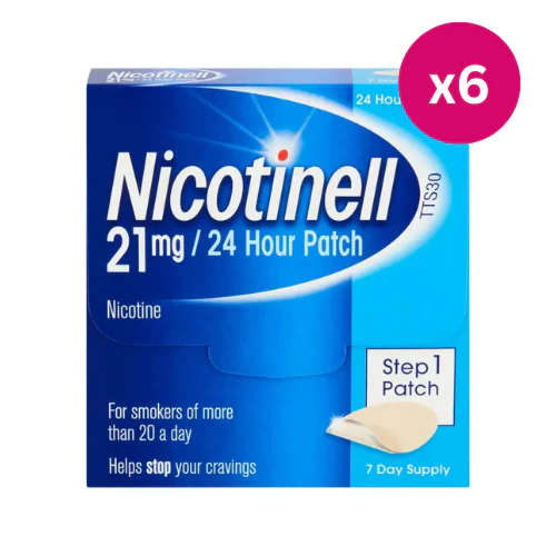 Nicotinell 24 Hour Patches Step One 21mg 7 Pack x 6
