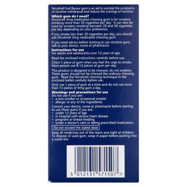 Nicotinell 4mg Fruit Gum 96 Pieces - Image 3