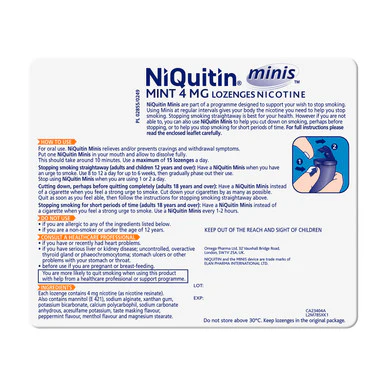 NiQuitin Minis 4mg Lozenges 100 Pack - Image 2