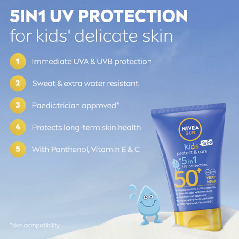 Nivea Sun Kids Protect & Care Sun Cream SPF 50+ 50ml - Image 3