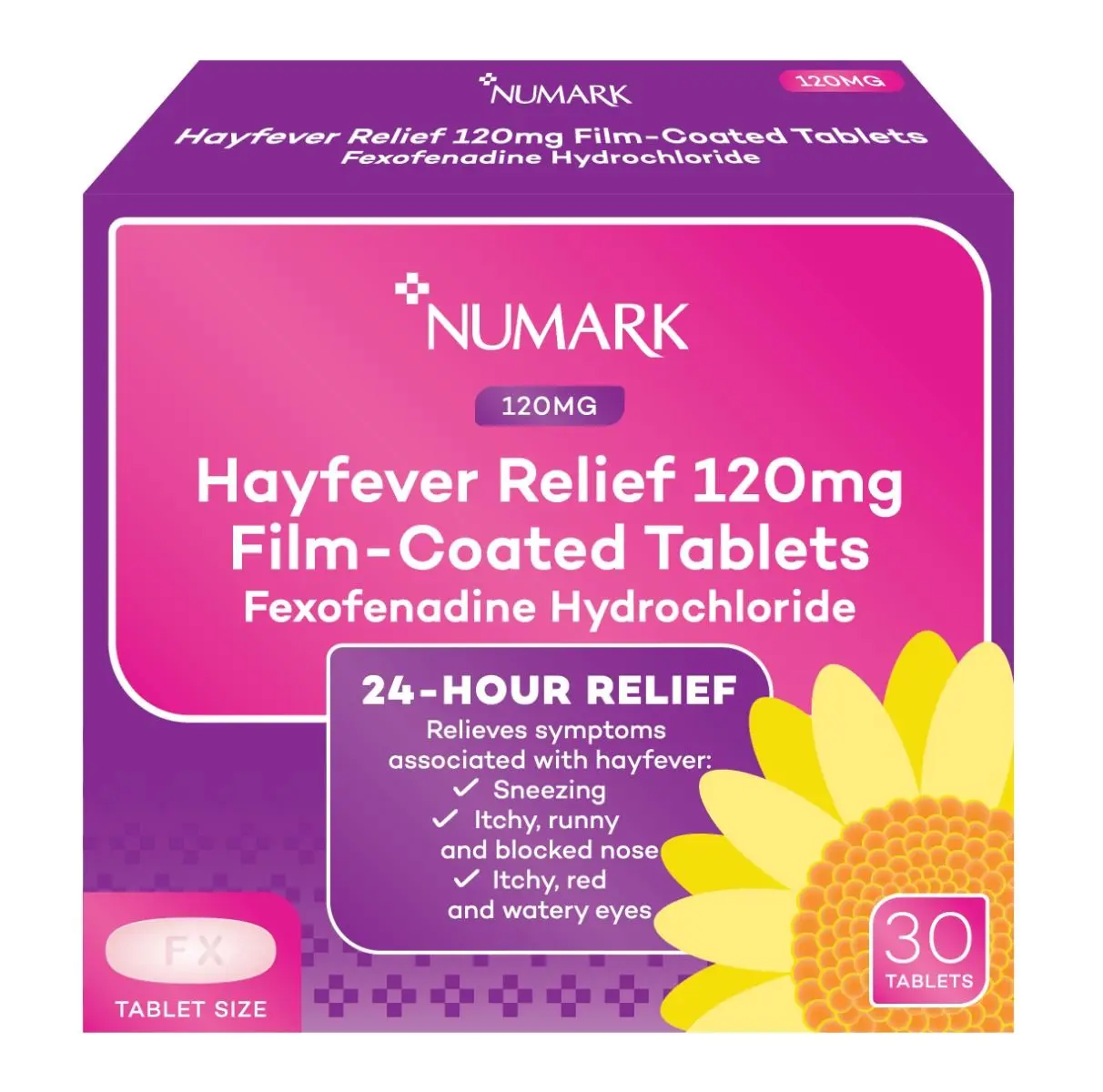 Numark Fexofenadine 120mg 30 Tablets
