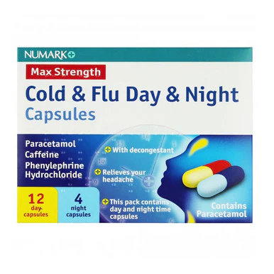 Numark Max Strength Cold & Flu Day & Night 16 Capsules