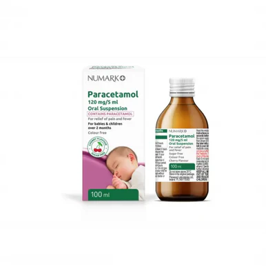 Numark Paracetamol 120mg/5ml Oral Suspension Cherry Flavour 100ml
